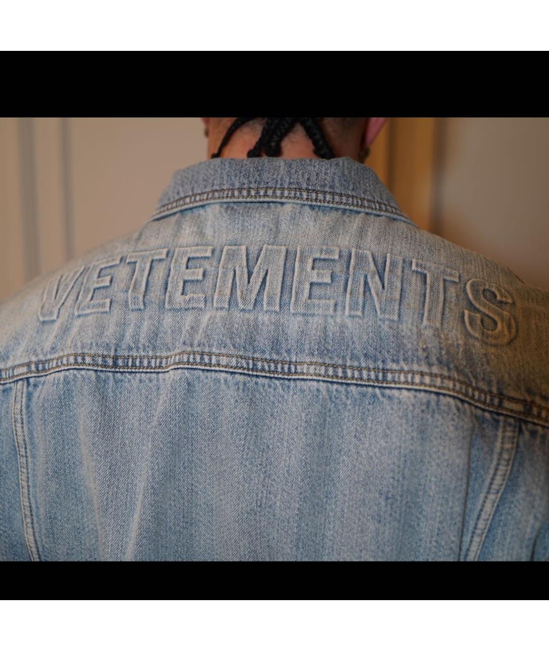 VETEMENTS Голубая деним куртка, фото 3