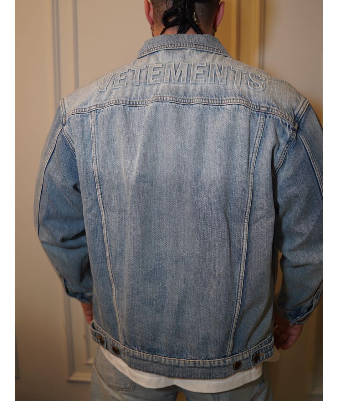 VETEMENTS Голубая деним куртка, фото 2
