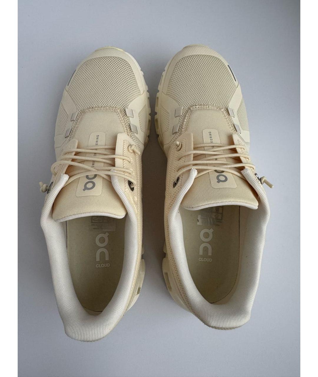 ON Бежевые текстильные кроссовки, фото 3
