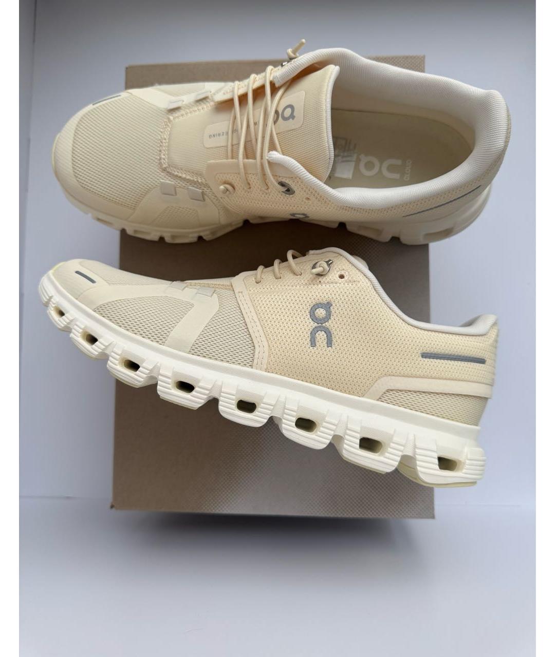 ON Бежевые текстильные кроссовки, фото 5