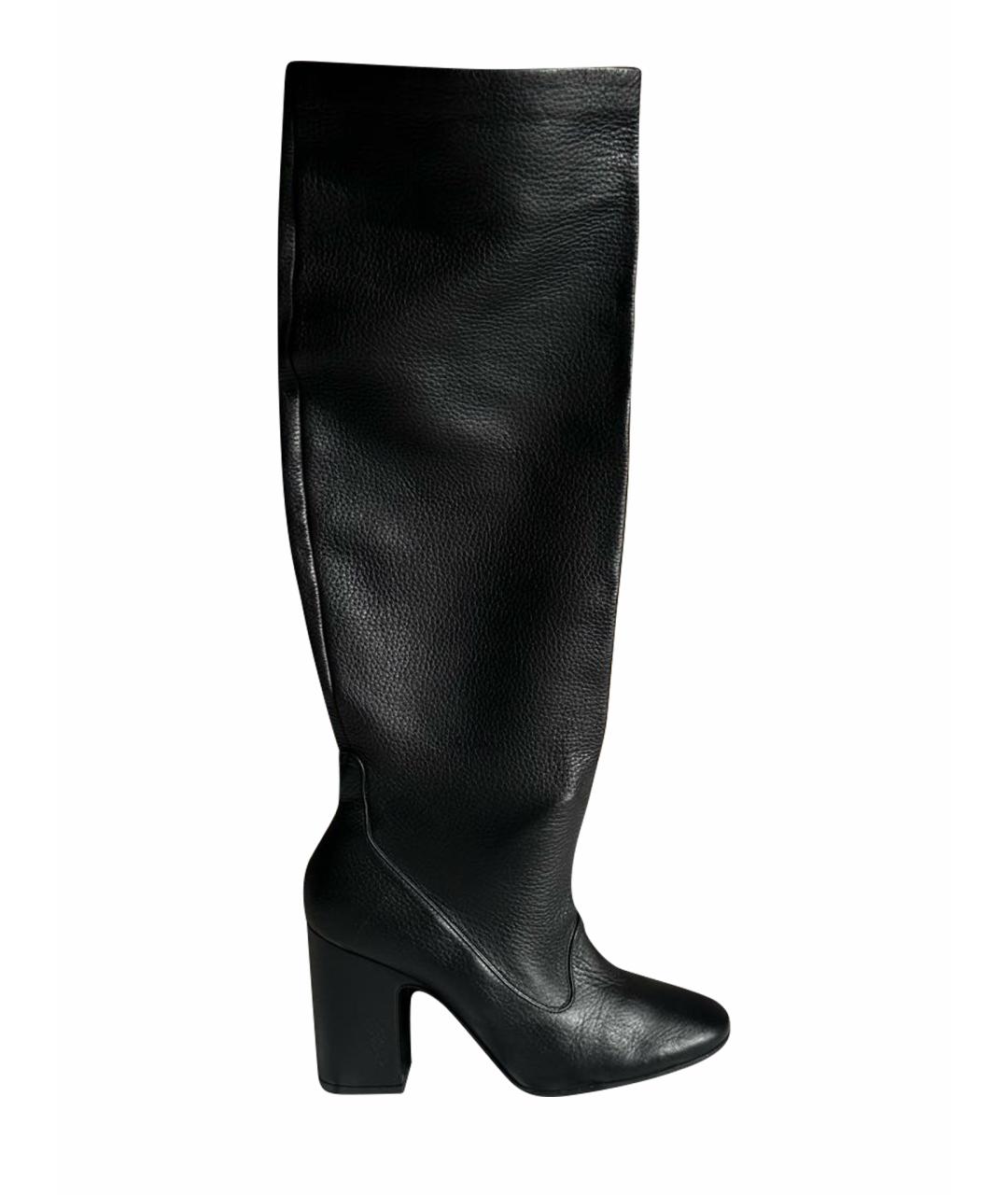 AGL Черные кожаные сапоги, фото 1