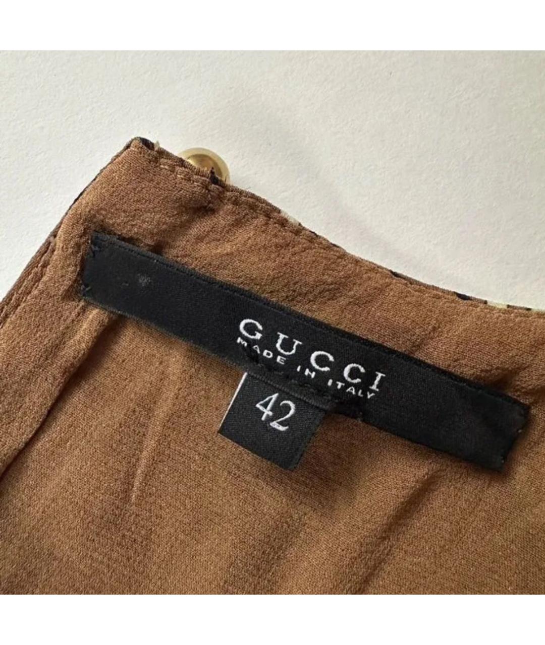 GUCCI Коричневое повседневное платье, фото 3