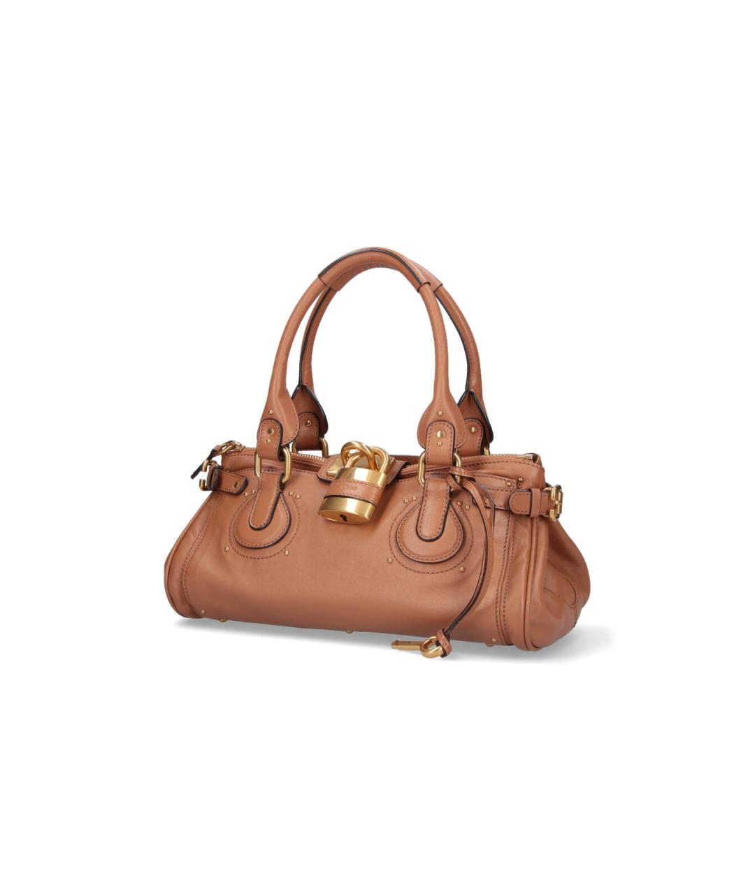 CHLOE Коричневая кожаная сумка тоут, фото 2