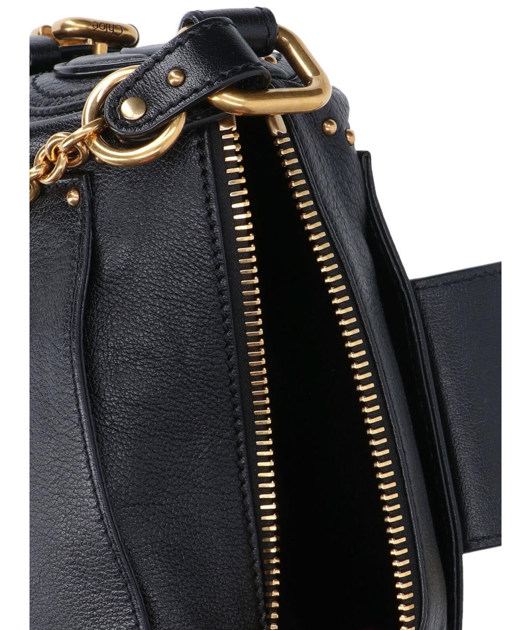 CHLOE Черная кожаная сумка через плечо, фото 4