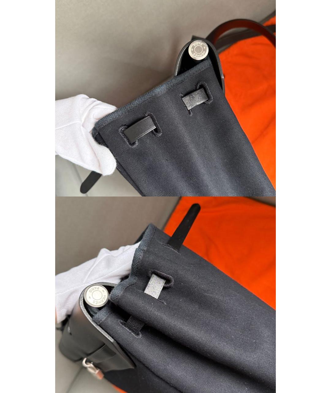 HERMES Черная кожаная сумка через плечо, фото 7