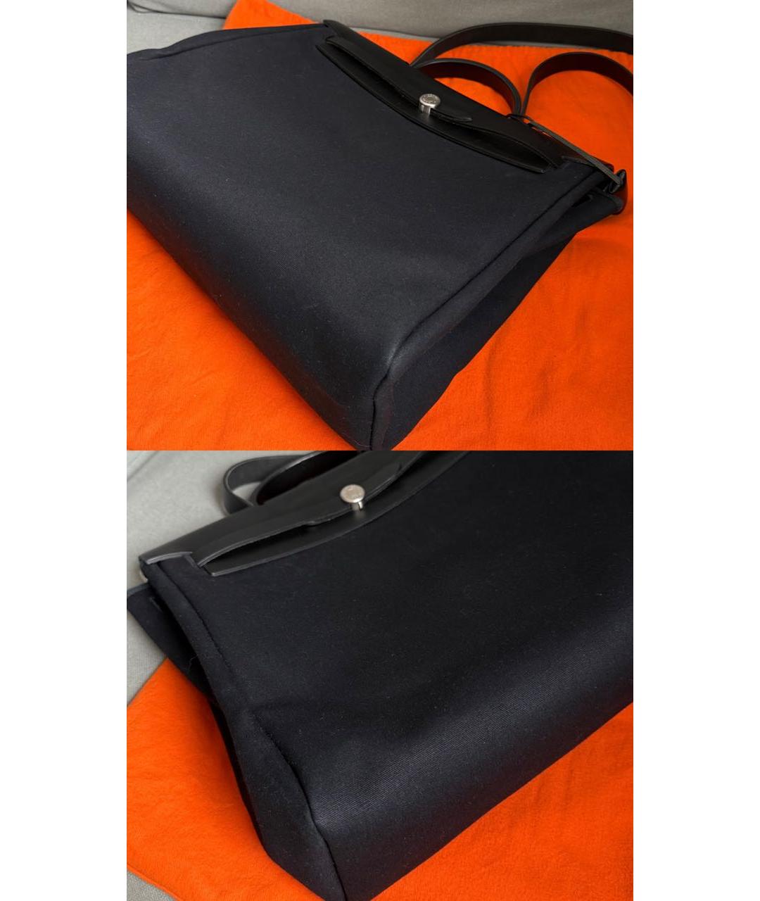 HERMES Черная кожаная сумка через плечо, фото 3