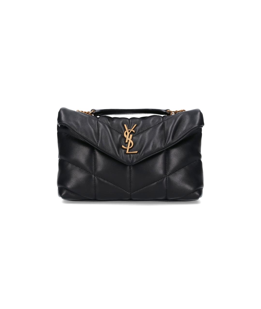 SAINT LAURENT Черная кожаная сумка через плечо, фото 6