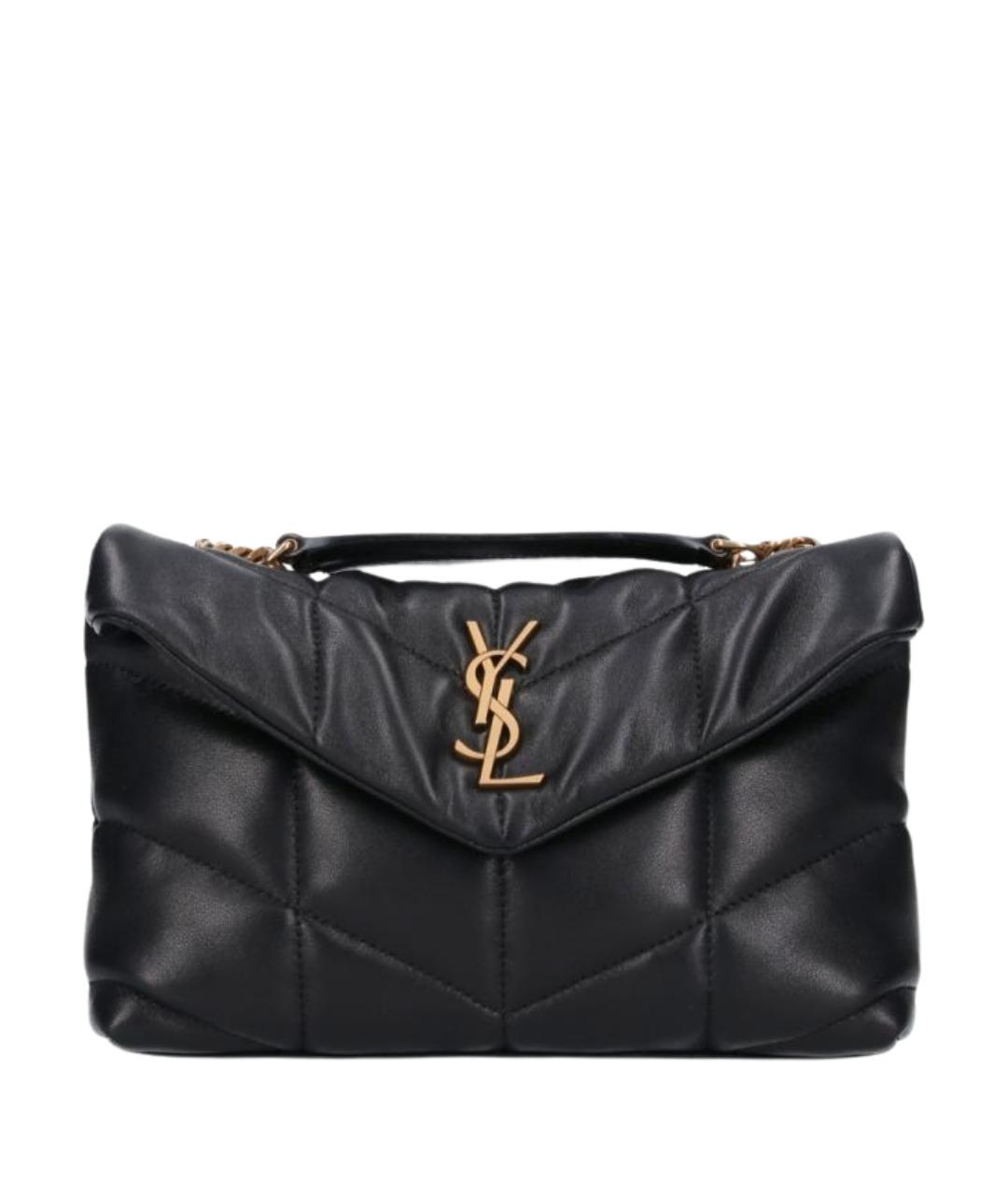 SAINT LAURENT Черная кожаная сумка через плечо, фото 1