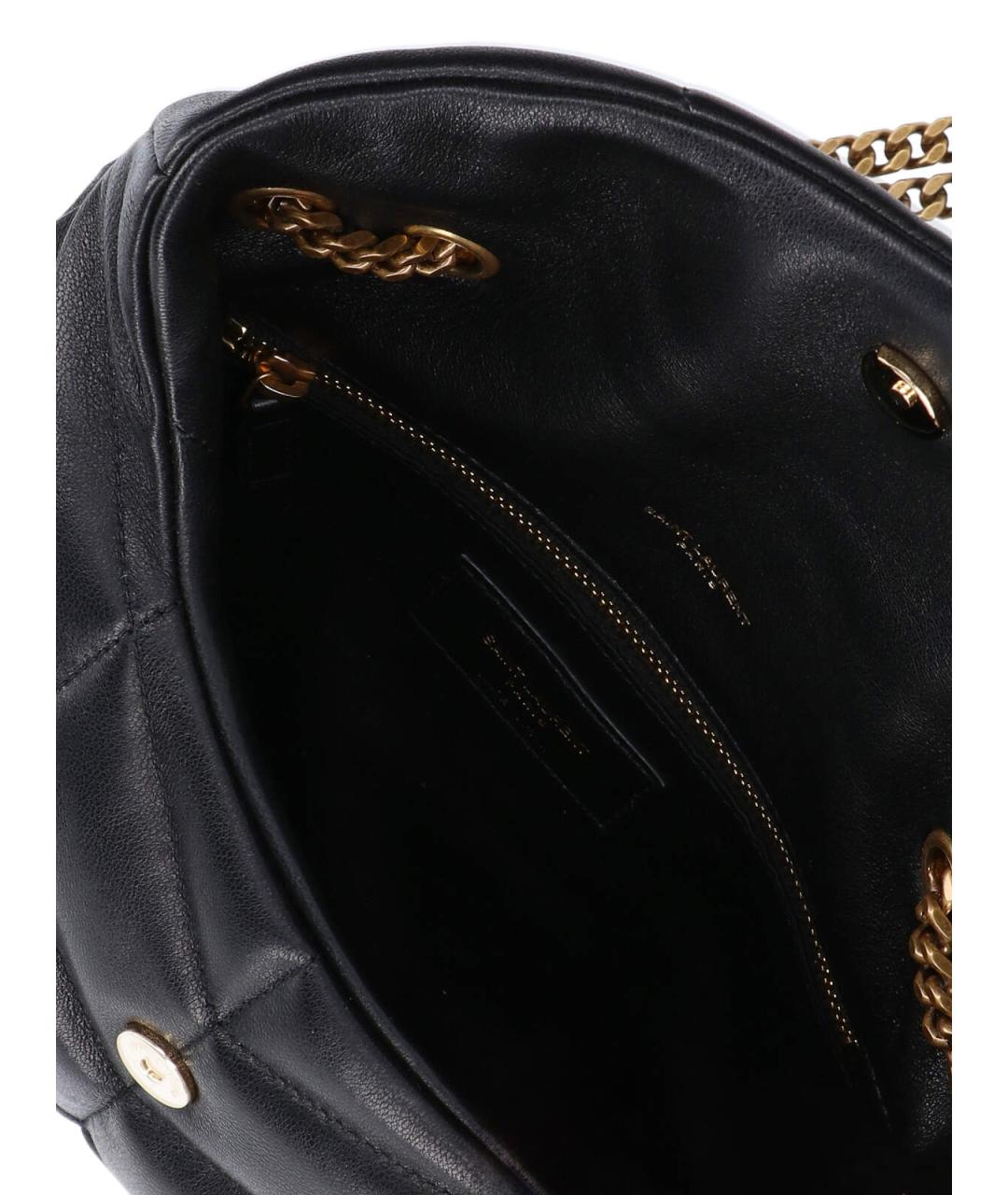 SAINT LAURENT Черная кожаная сумка через плечо, фото 4