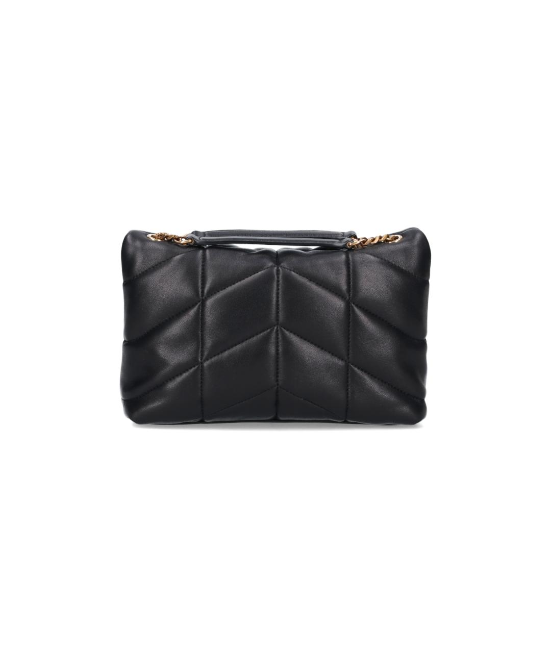 SAINT LAURENT Черная кожаная сумка через плечо, фото 3