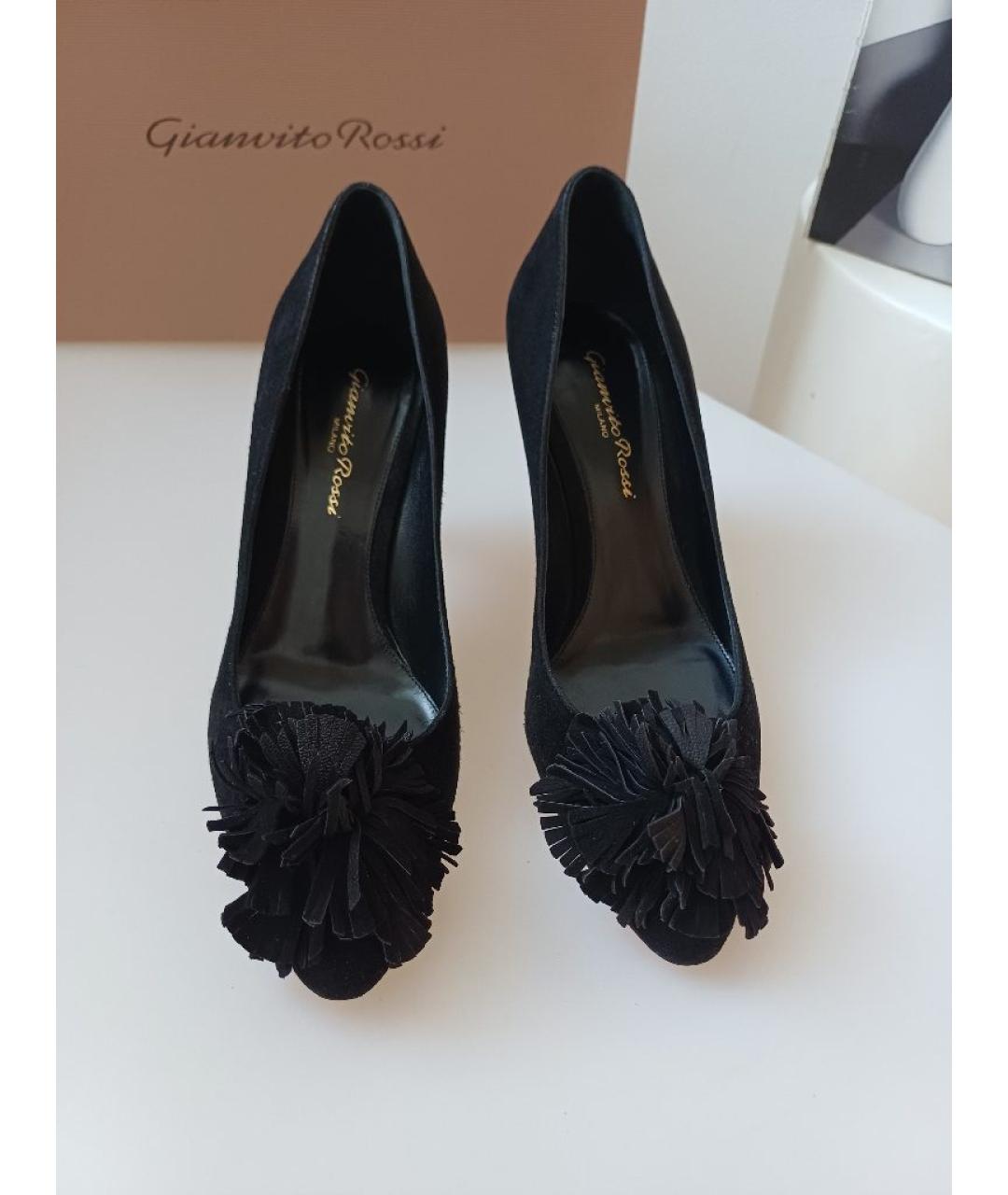 GIANVITO ROSSI Черные замшевые туфли, фото 6