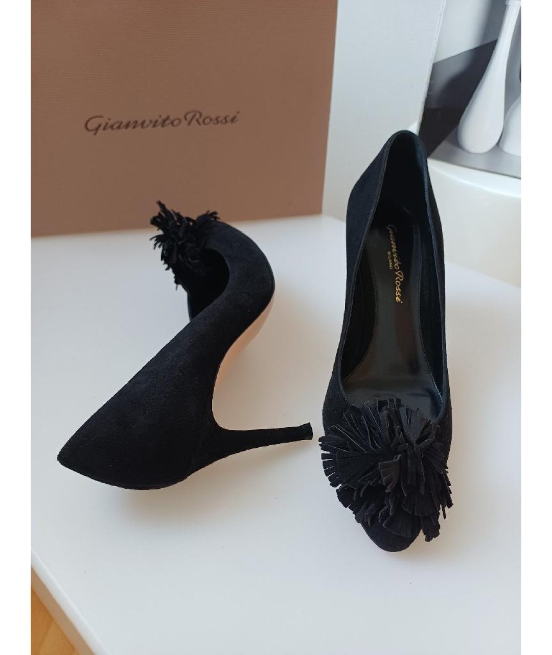 GIANVITO ROSSI Черные замшевые туфли, фото 5