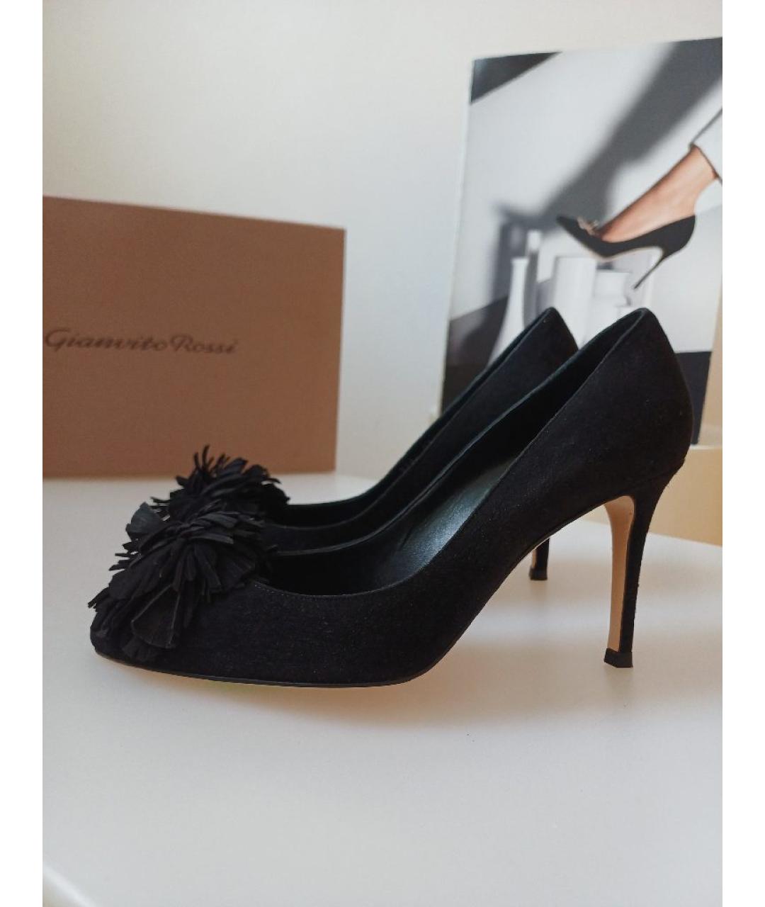 GIANVITO ROSSI Черные замшевые туфли, фото 2