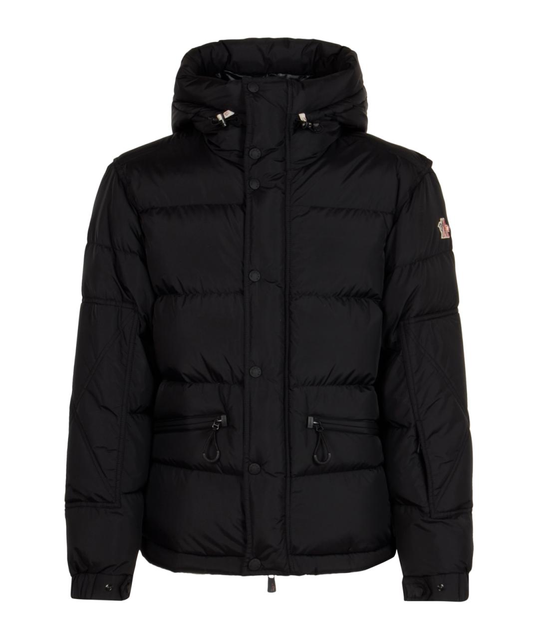 MONCLER GRENOBLE Черный синтетический пуховик, фото 1