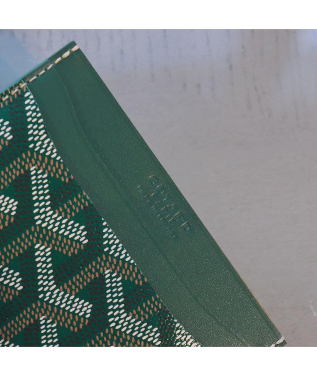 GOYARD Зеленый кожаный кардхолдер, фото 3