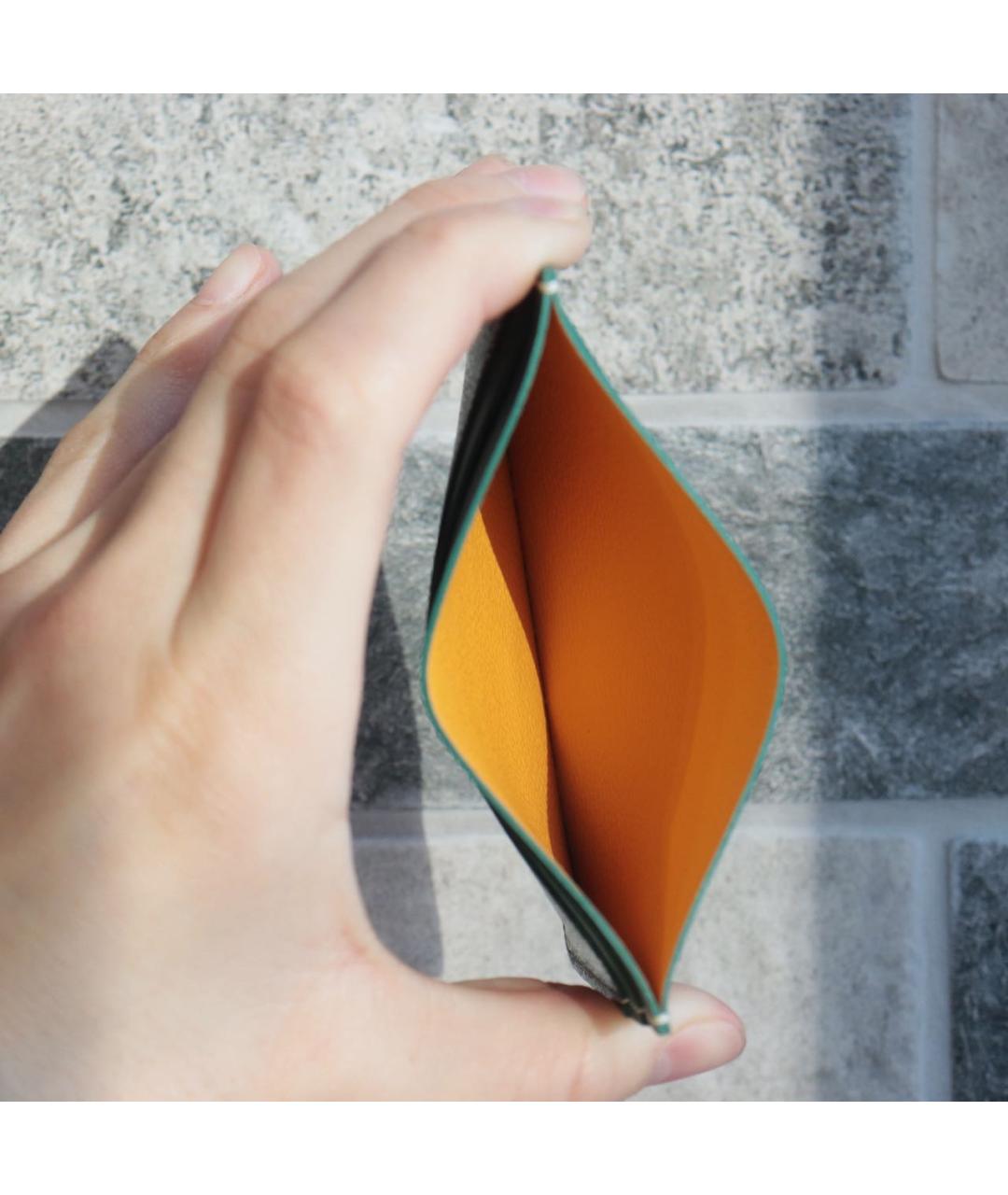 GOYARD Зеленый кожаный кардхолдер, фото 4