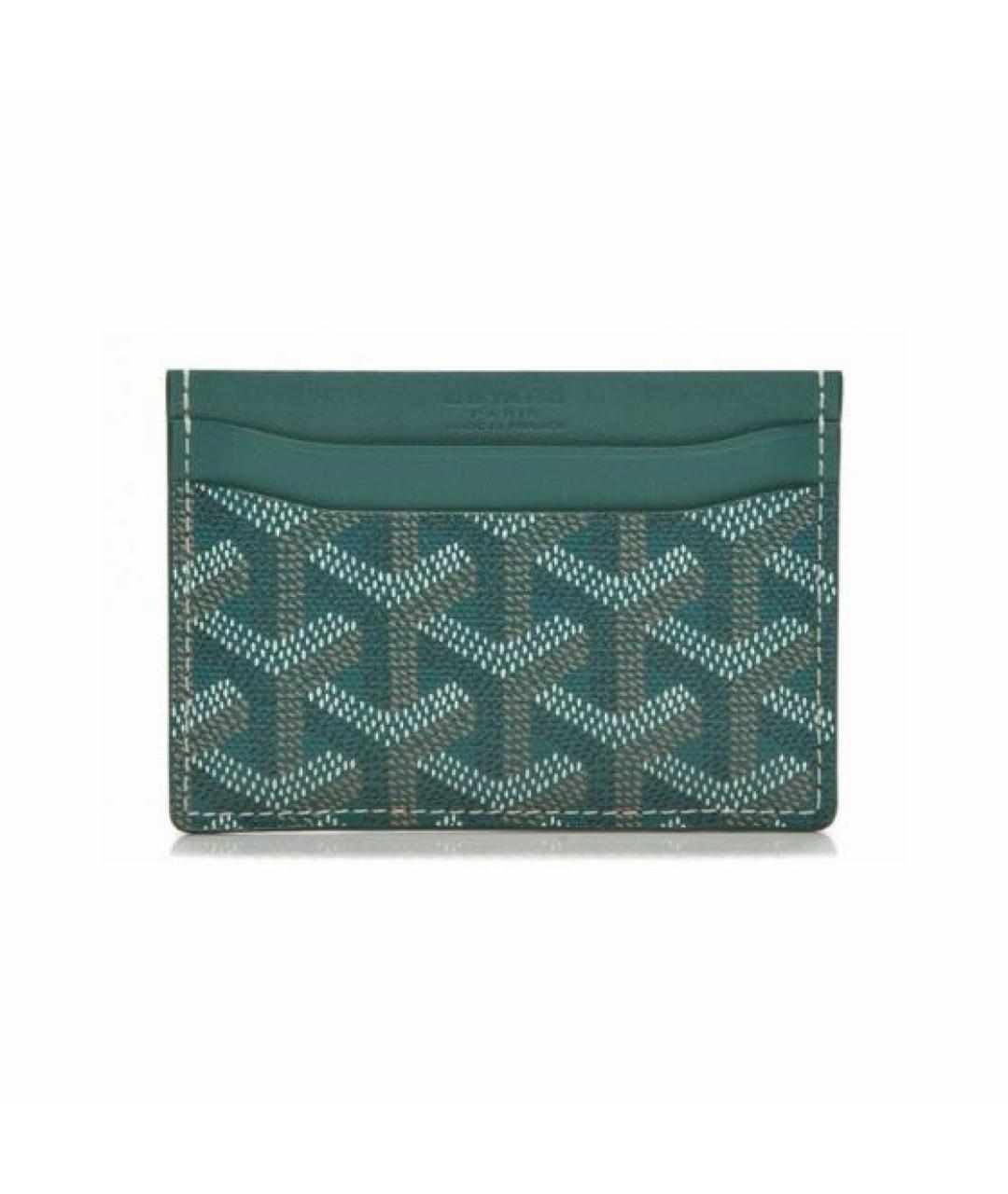 GOYARD Зеленый кожаный кардхолдер, фото 1