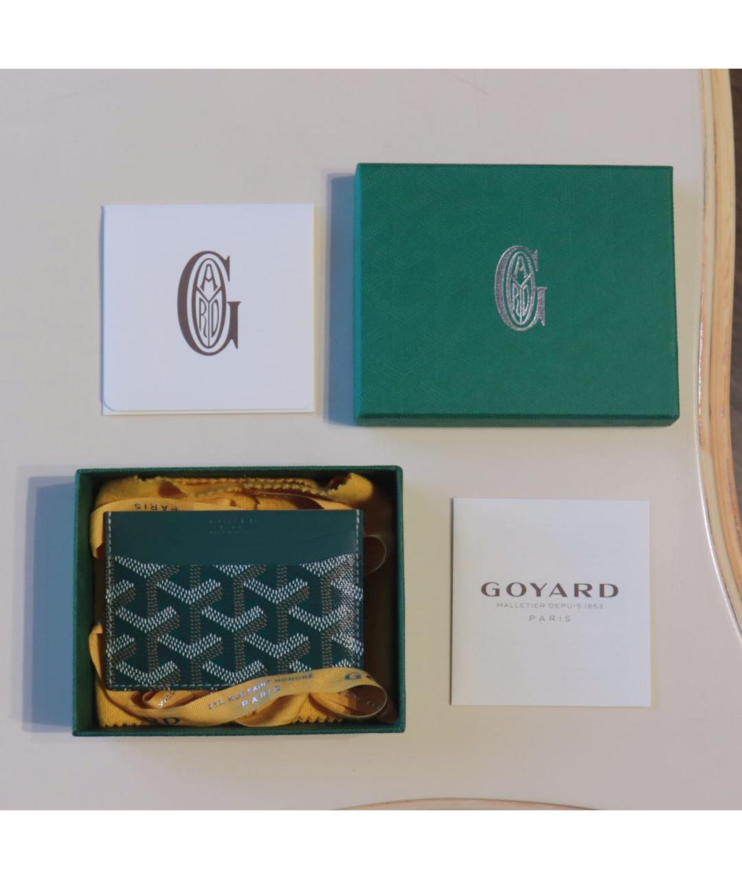 GOYARD Зеленый кожаный кардхолдер, фото 8