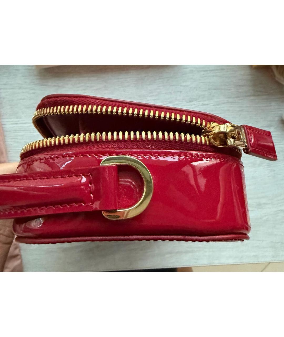 PRADA Красная сумка через плечо из лакированной кожи, фото 6