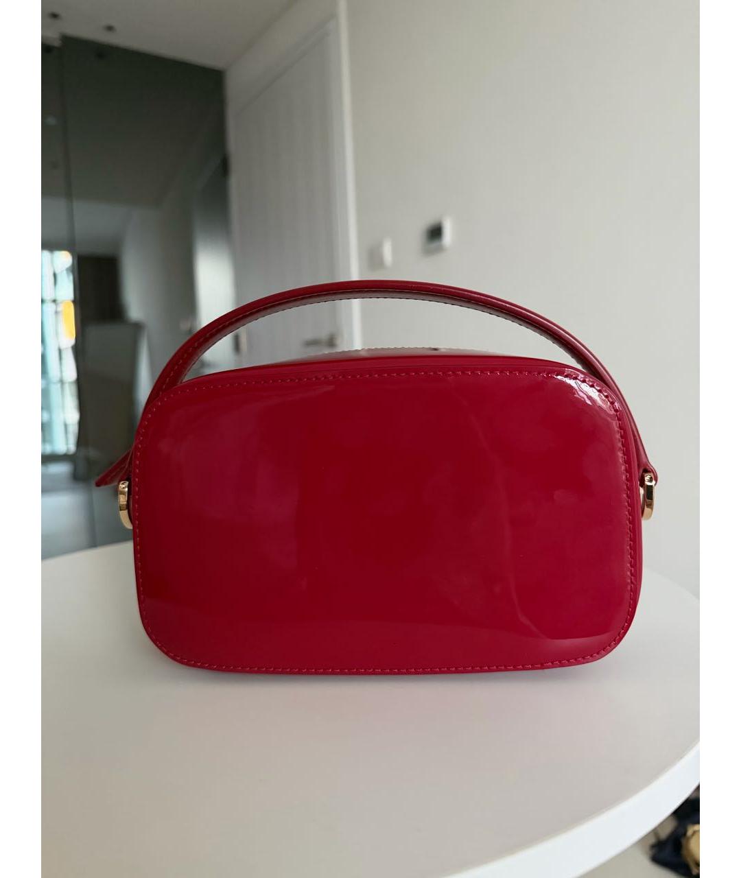 PRADA Красная сумка через плечо из лакированной кожи, фото 7