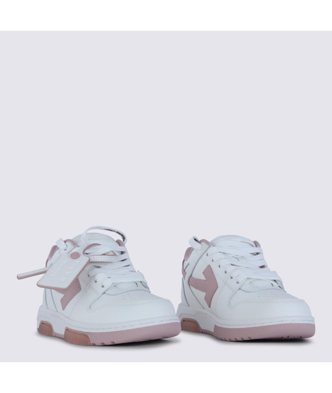 OFF-WHITE Белые кожаные кроссовки, фото 3