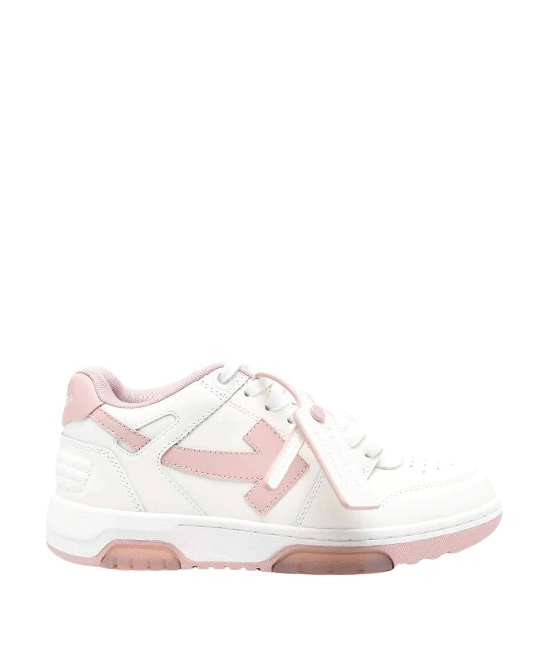 OFF-WHITE Белые кожаные кроссовки, фото 1