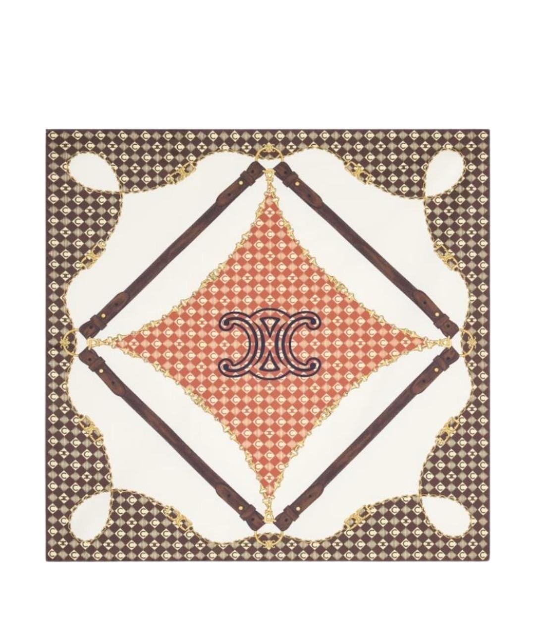 CELINE Мульти шелковый платок, фото 1