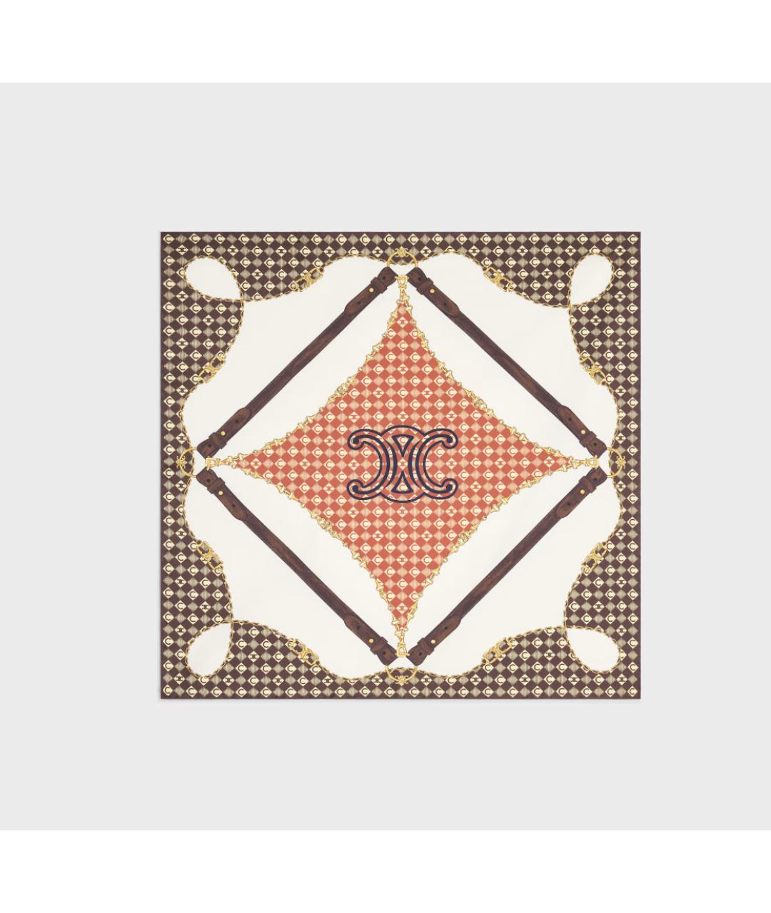 CELINE Мульти шелковый платок, фото 4