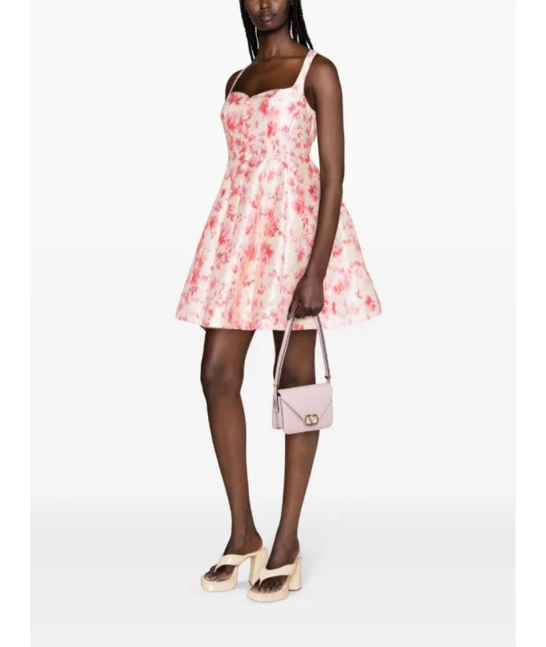 PHILOSOPHY DI LORENZO SERAFINI Розовое полиэстеровое коктейльное платье, фото 3