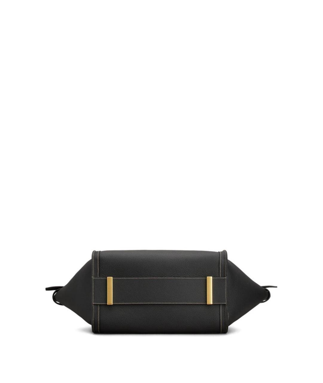 TOD'S Черная кожаная сумка тоут, фото 5