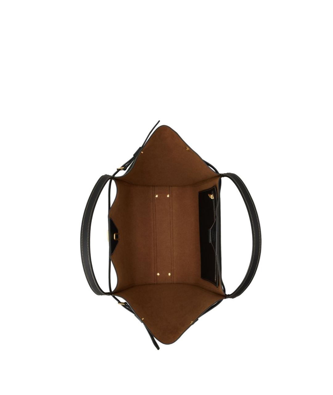 TOD'S Черная кожаная сумка тоут, фото 6