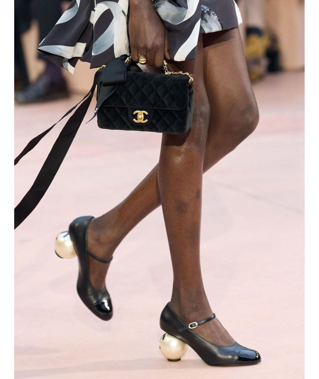 CHANEL Черные кожаные туфли, фото 7