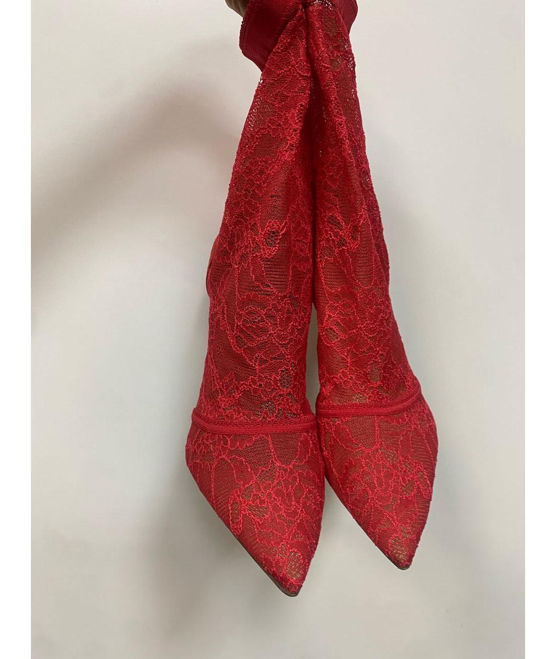 GIANVITO ROSSI Красные текстильные ботильоны, фото 2