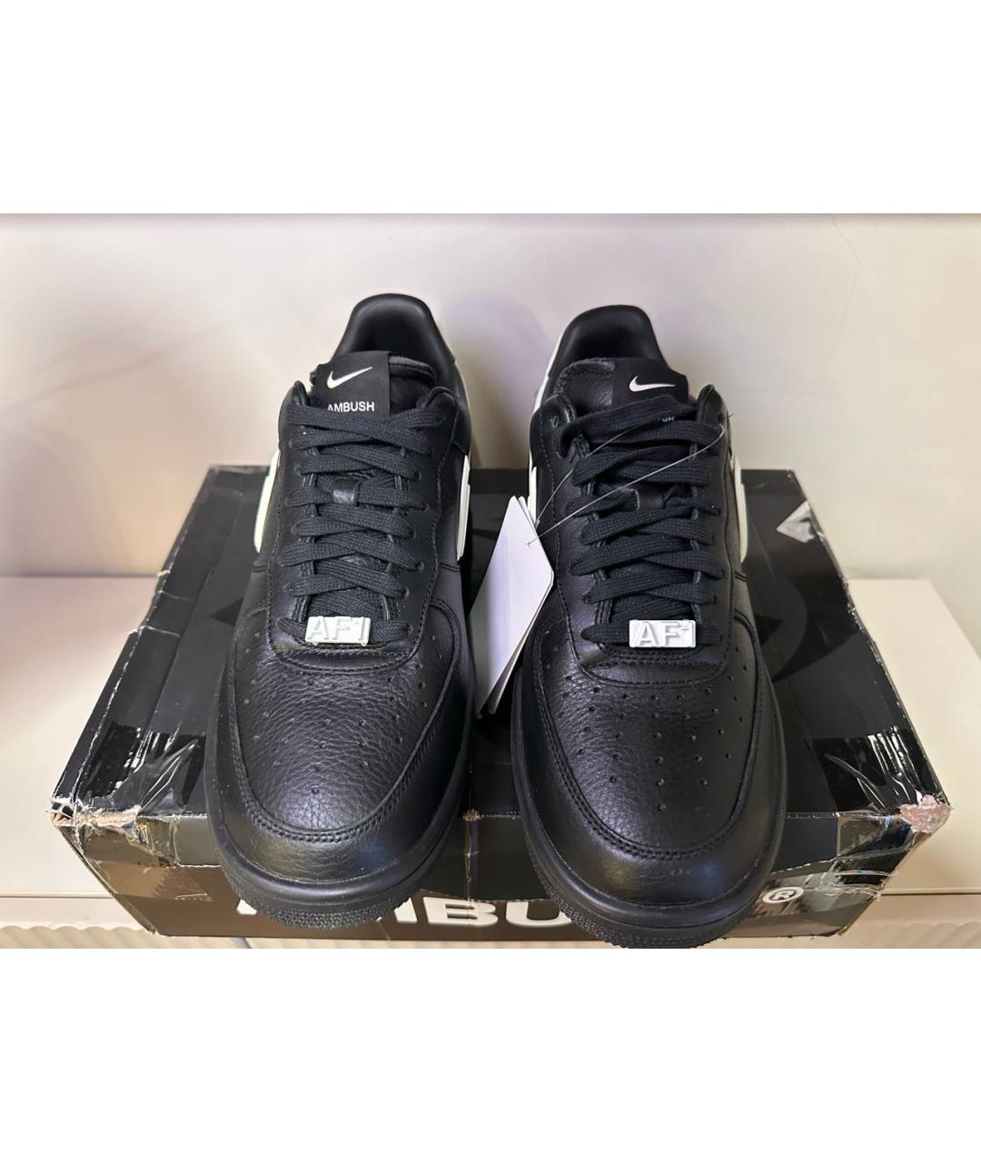 AMBUSH Черные низкие кроссовки / кеды из искусственной кожи, фото 2