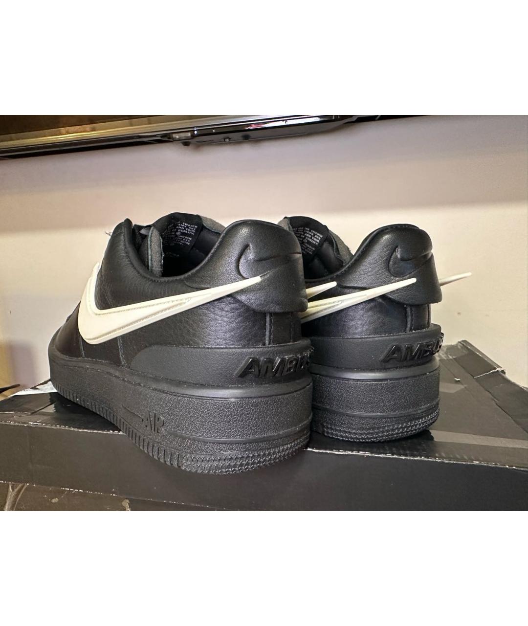 AMBUSH Черные низкие кроссовки / кеды из искусственной кожи, фото 4