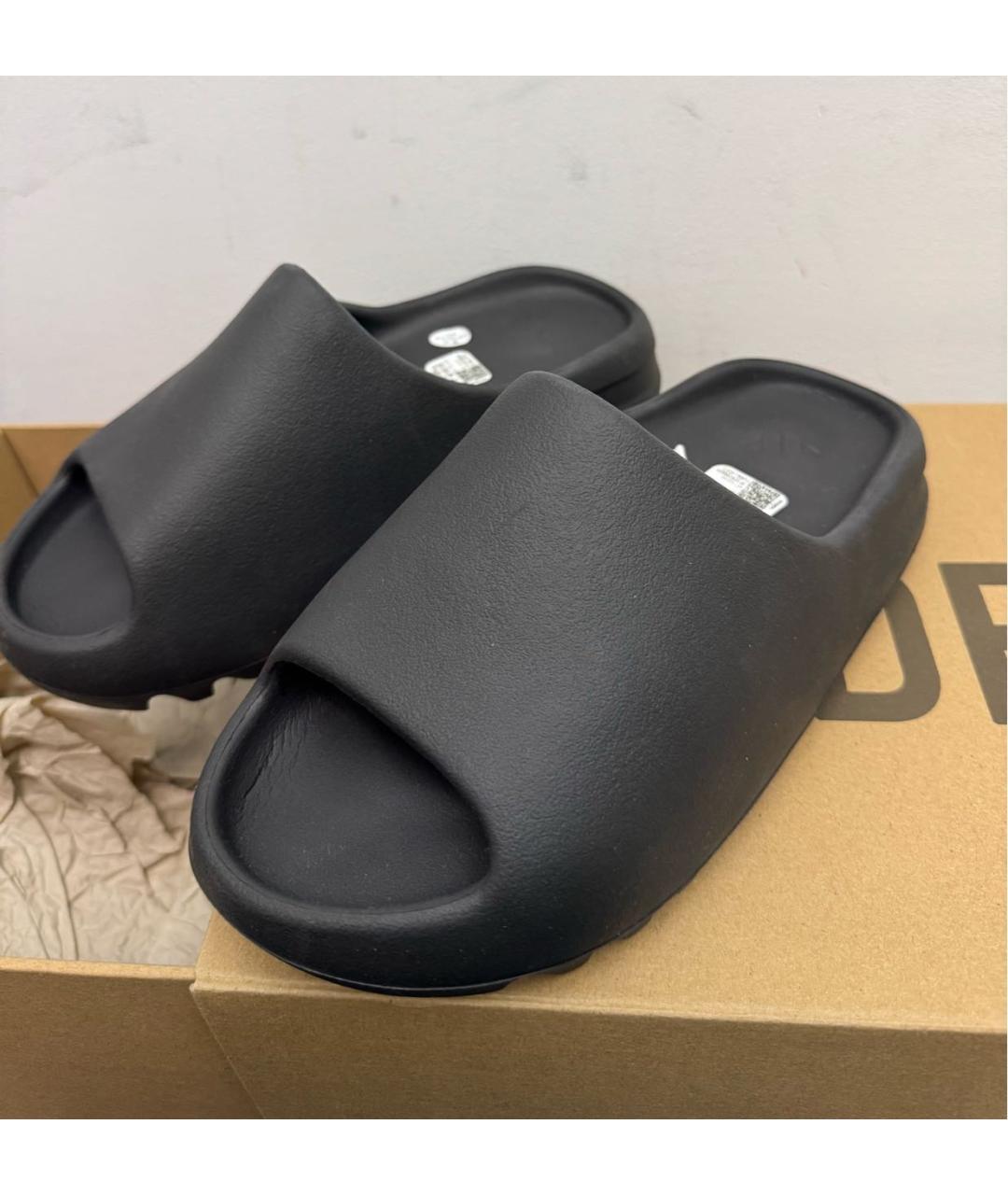 ADIDAS YEEZY Черные шлепанцы, фото 2