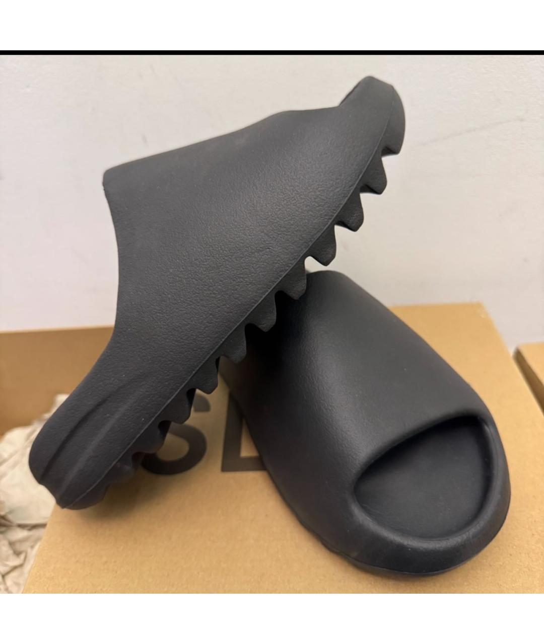 ADIDAS YEEZY Черные шлепанцы, фото 7