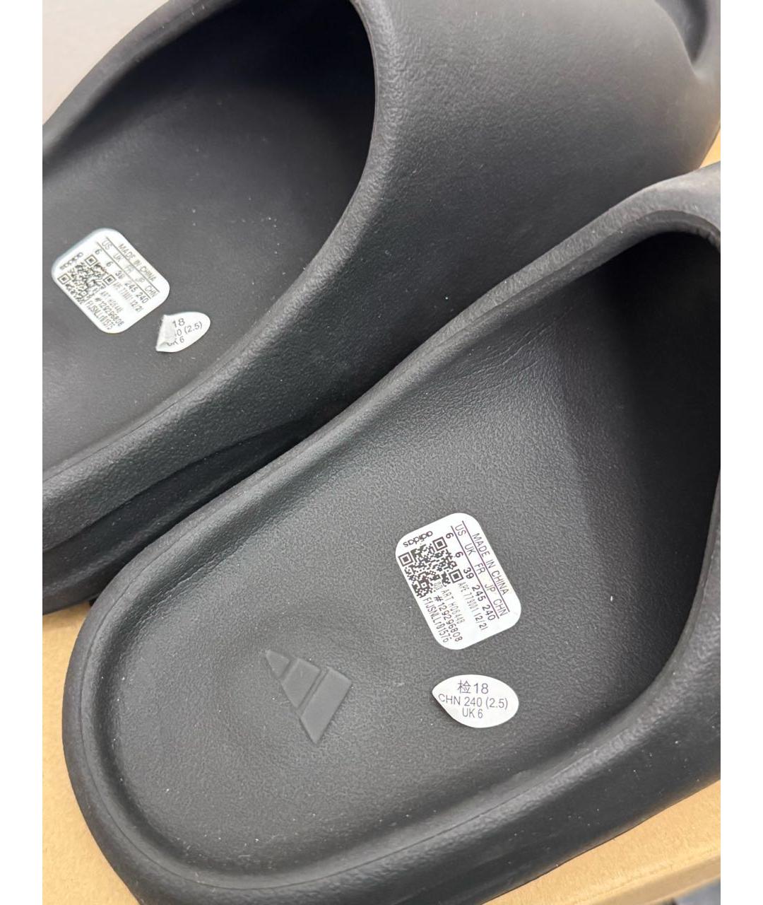 ADIDAS YEEZY Черные шлепанцы, фото 5