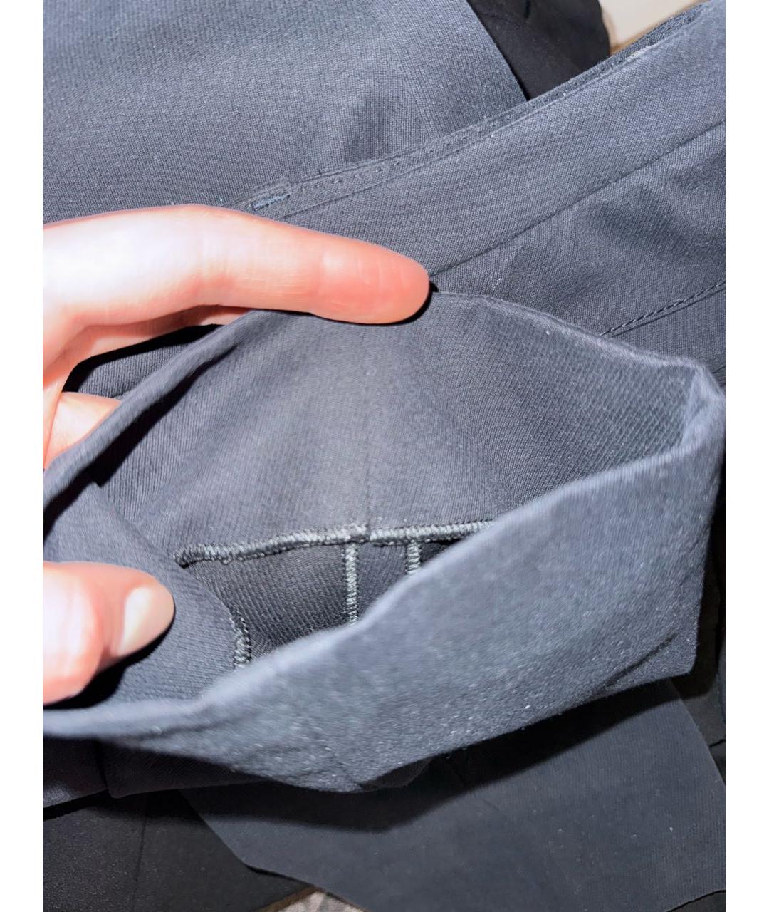 LORO PIANA Темно-синие хлопковые прямые брюки, фото 8