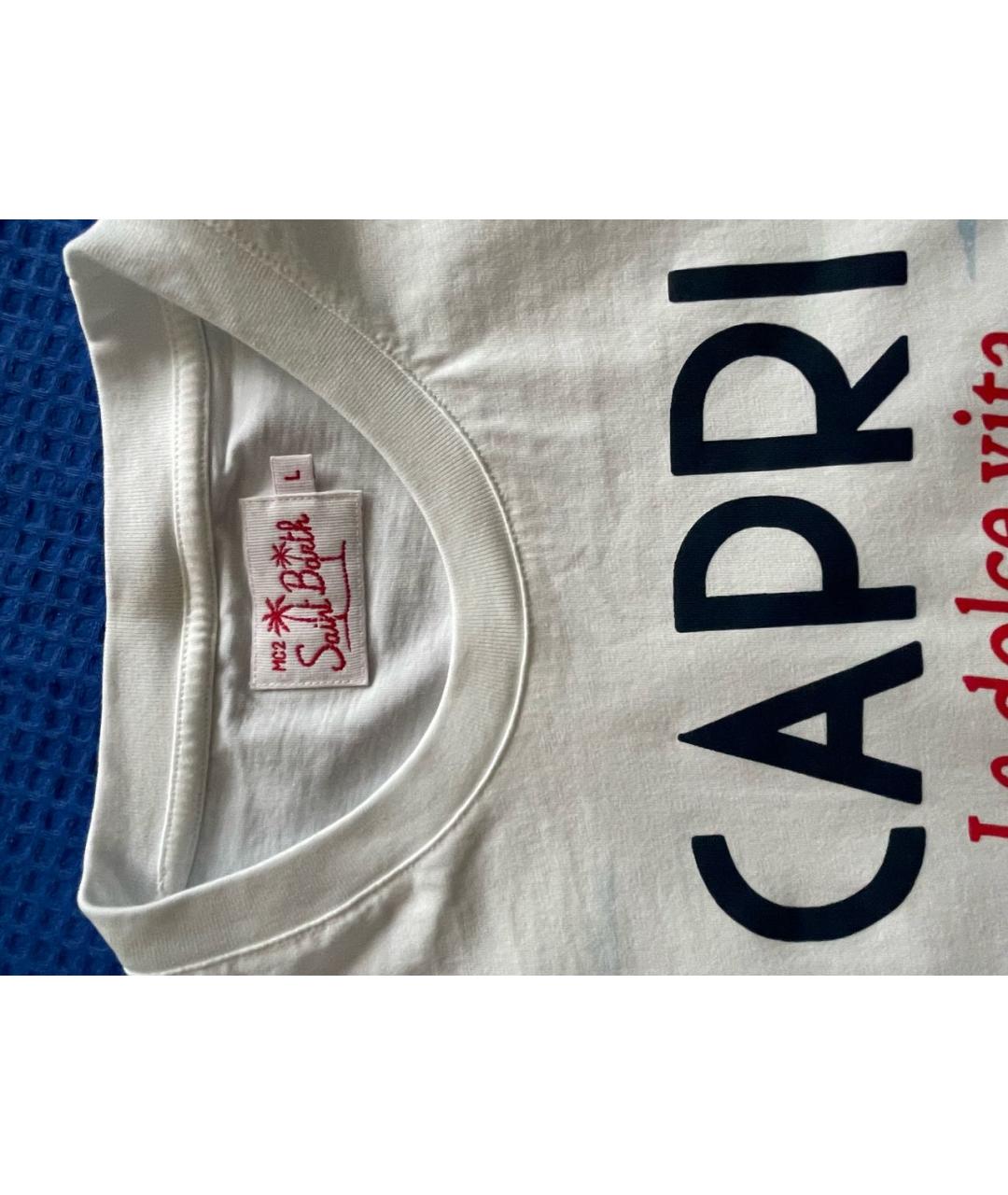 MC2 SAINT BARTH Белая хлопковая футболка, фото 3