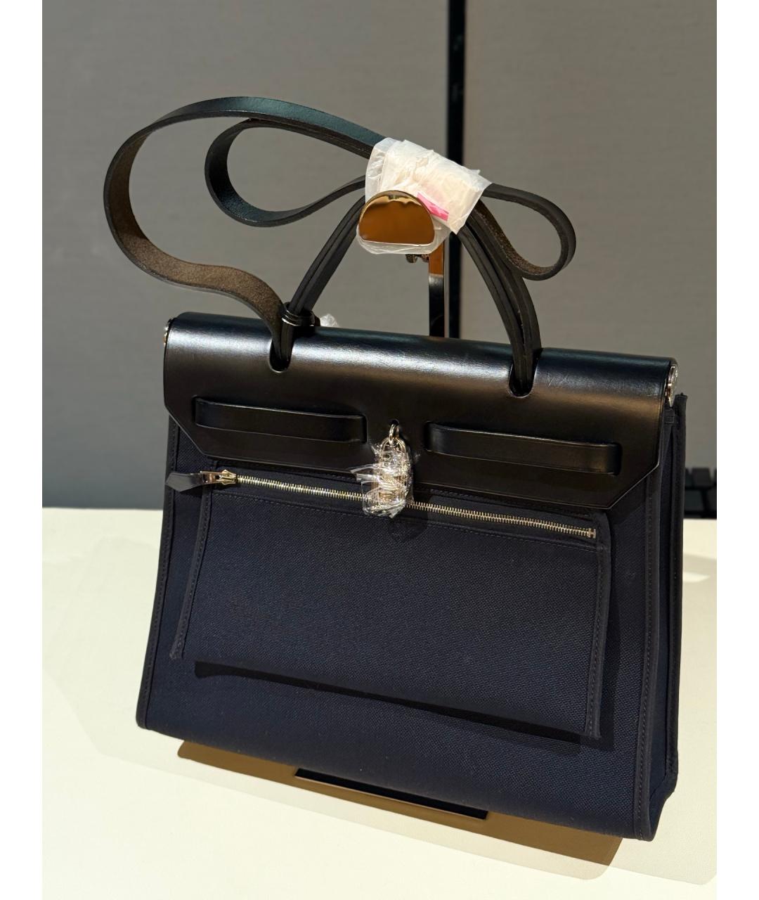 HERMES Черная кожаная сумка через плечо, фото 6