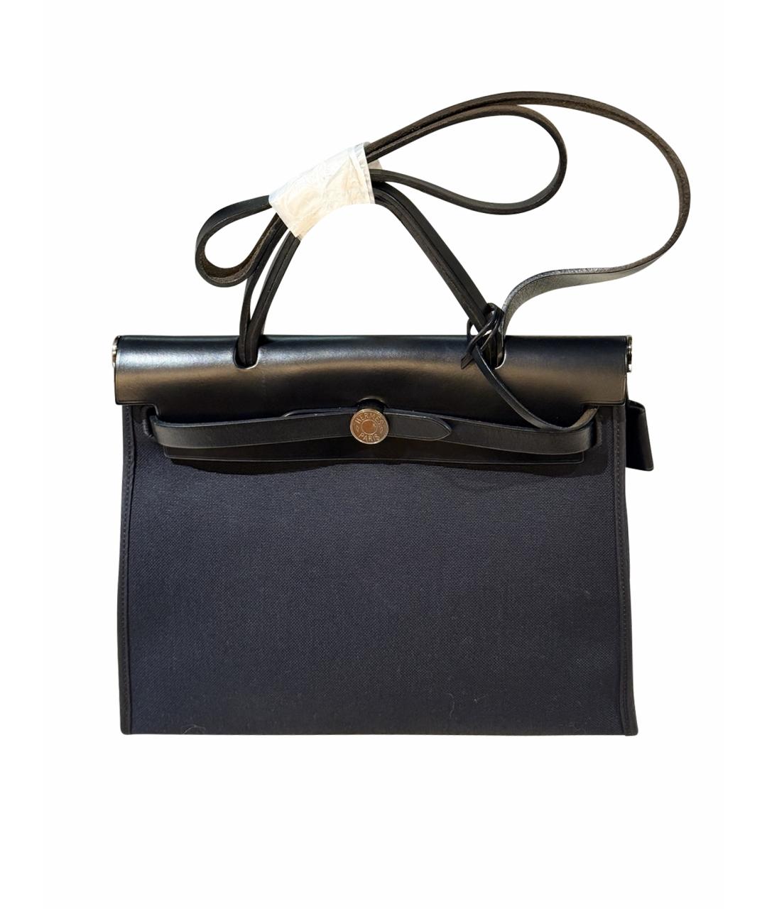 HERMES Черная кожаная сумка через плечо, фото 1