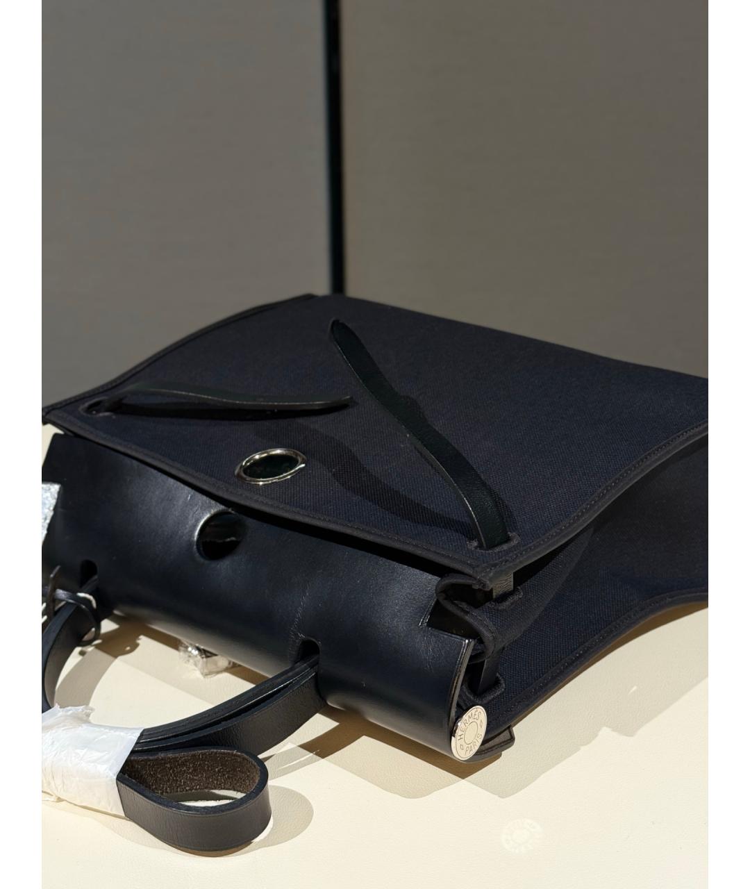 HERMES Черная кожаная сумка через плечо, фото 8