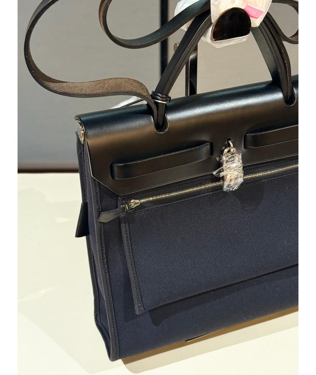 HERMES Черная кожаная сумка через плечо, фото 7