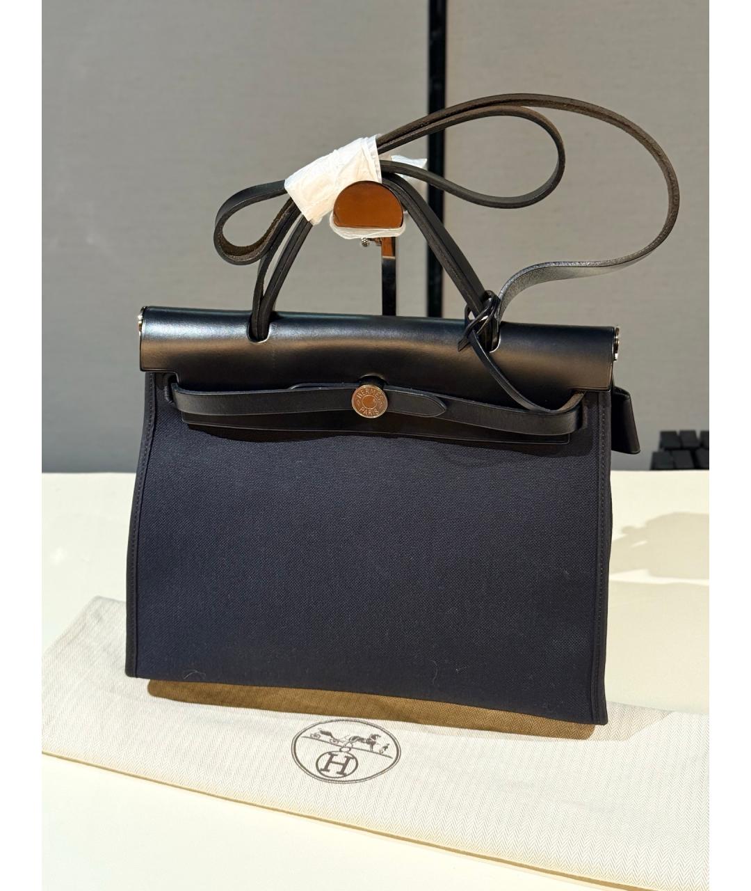HERMES Черная кожаная сумка через плечо, фото 9