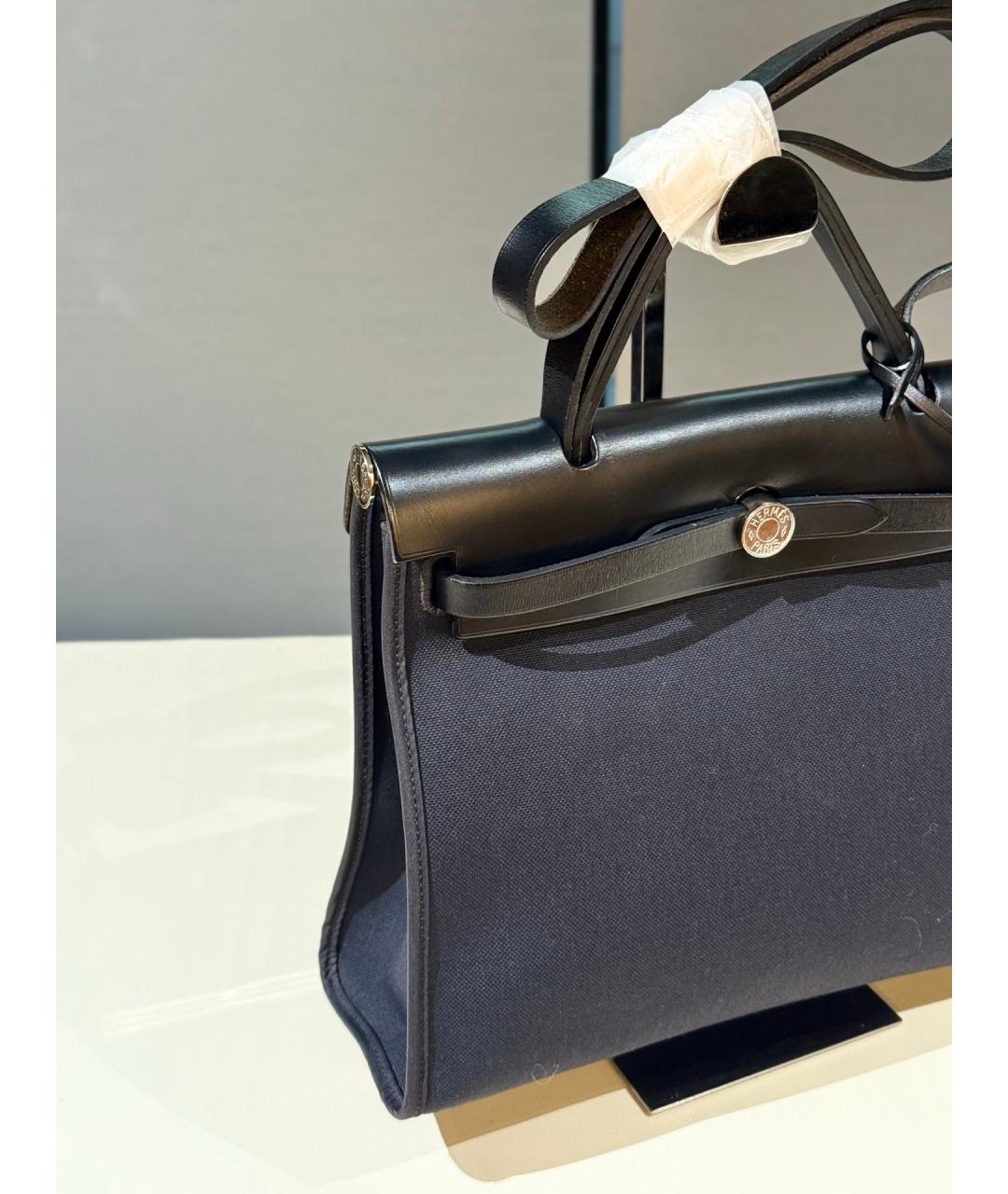 HERMES Черная кожаная сумка через плечо, фото 3