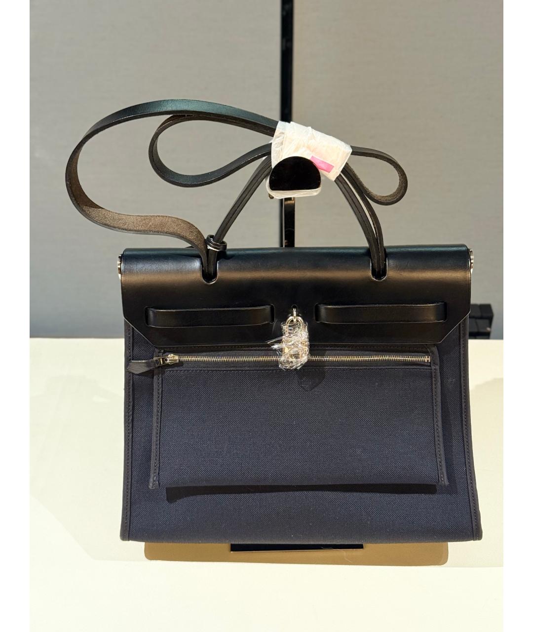 HERMES Черная кожаная сумка через плечо, фото 5