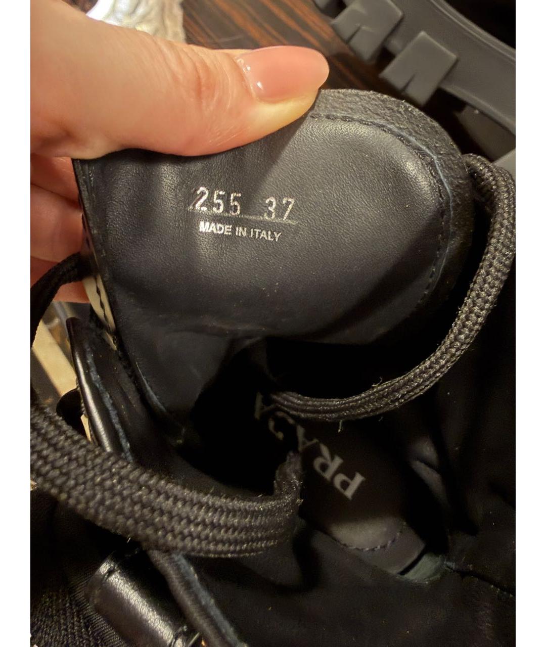 PRADA Черные кожаные ботинки, фото 5