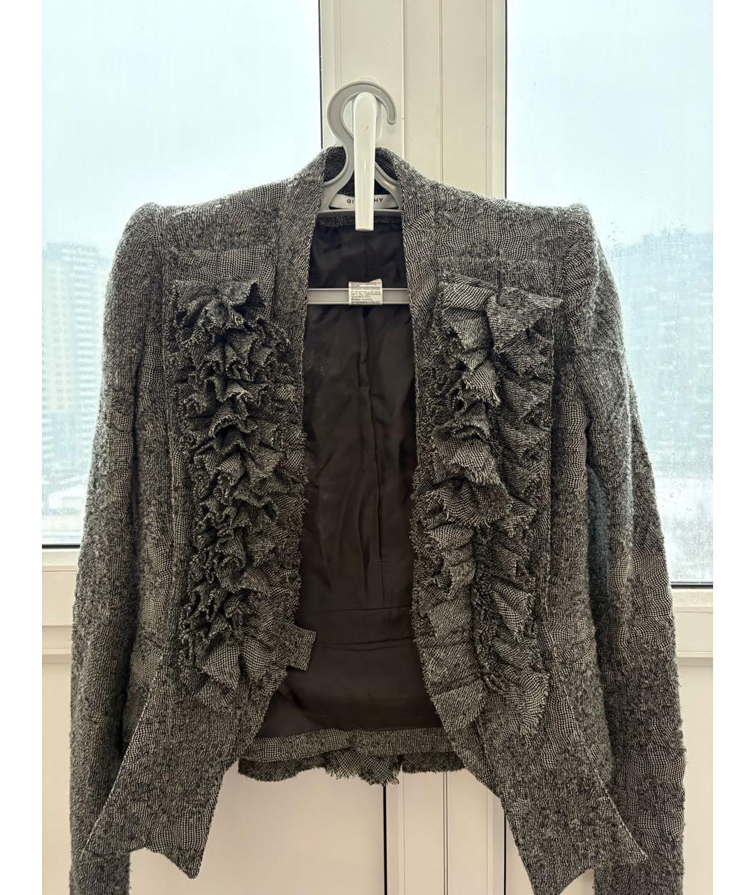 GIVENCHY Серый шерстяной жакет/пиджак, фото 8