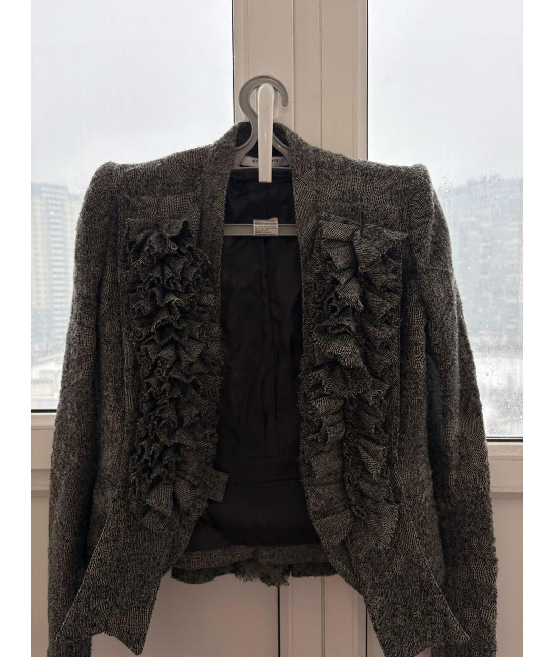 GIVENCHY Серый шерстяной жакет/пиджак, фото 7